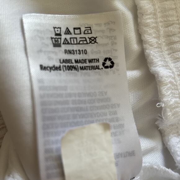 JM Collection White Pullover Blouse Elastic Length Crew Neck Women Size M - Picture 6 of 8